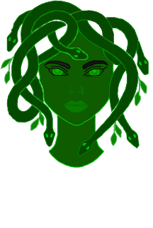 Divine Royalty Medusa Shoe logo